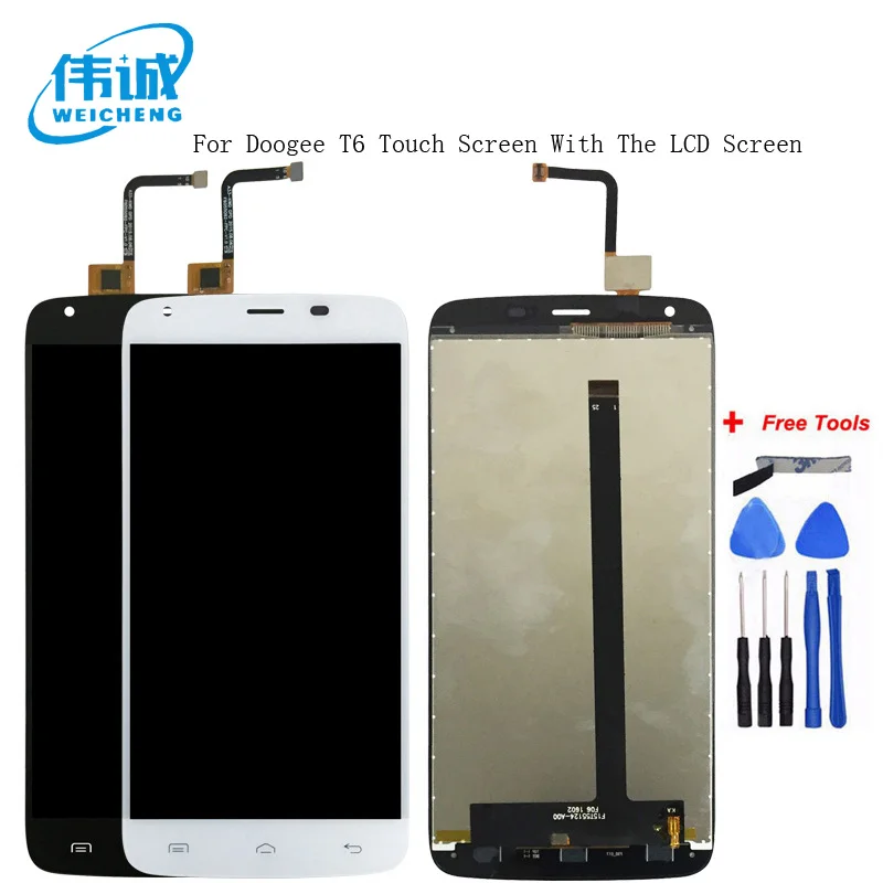 WEICHENG For 1280X720 DOOGEE T6 T6 Pro LCD lcds Display+Touch Screen Digitizer Assembly Replacement 5.5 Inch Tested Screen
WEICHENG For 1280X720 DOOGEE T6 T6 Pro LCD lcds Display+Touch Screen Digitizer Assembly Replacement 5.5 Inch Tested Screen
