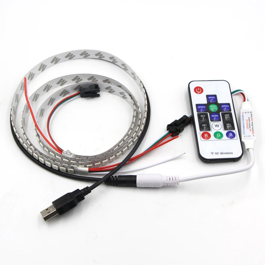 WS2812B LED Strip Programmable Individual Addressable LED tape Light WS2812 WS2811 Built-in 5050 RGB + RF remote controller
WS2812B LED Strip Programmable Individual Addressable LED tape Light WS2812 WS2811 Built-in 5050 RGB + RF remote controller