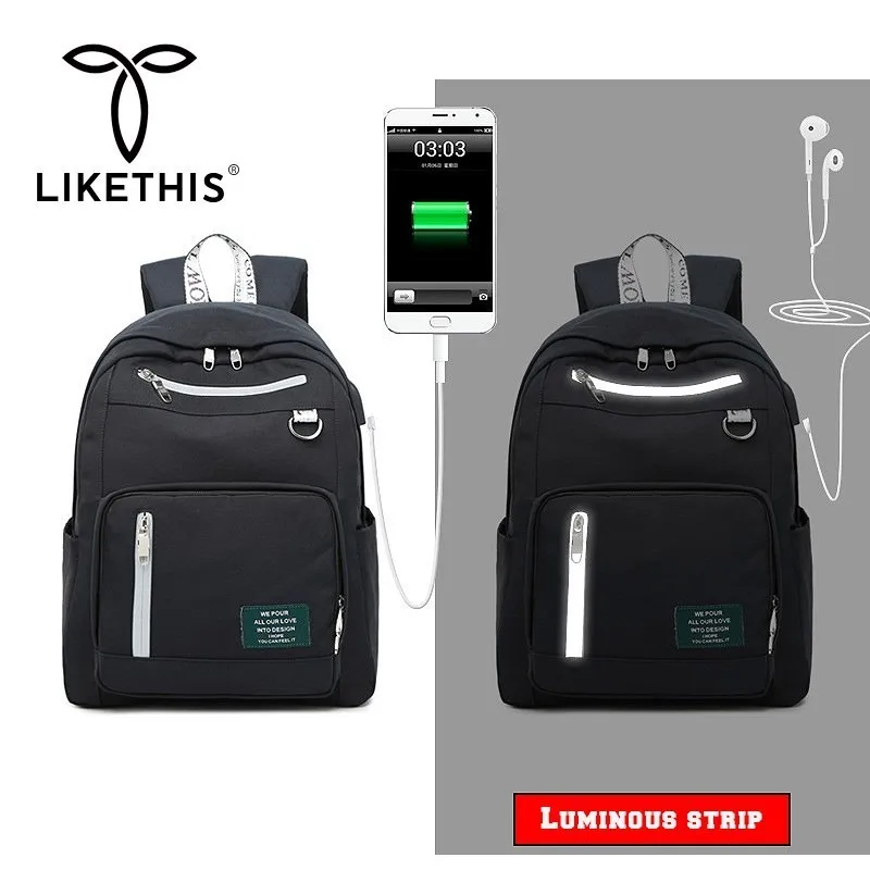 LIKETHIS Women School Backpack Anti Thief USB Bagpack 2019 New Fashion Laptop Backpack Men Female Travel Mochila Shoulder Bags
LIKETHIS Women School Backpack Anti Thief USB Bagpack 2019 New Fashion Laptop Backpack Men Female Travel Mochila Shoulder Bags