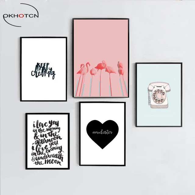 OKHOTCN Modern Nordic Pink Flamingo Creative Prints Poster Cartoon Wall Pictures Unframed Canvas Painting For Kids Room Decor
OKHOTCN Modern Nordic Pink Flamingo Creative Prints Poster Cartoon Wall Pictures Unframed Canvas Painting For Kids Room Decor
