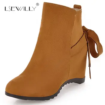 Lsewilly women Winter boots female Ankle boots for women Wedges shoes woman Bowtie Slip On Short boots footwear botas S647
Lsewilly women Winter boots female Ankle boots for women Wedges shoes woman Bowtie Slip On Short boots footwear botas S647