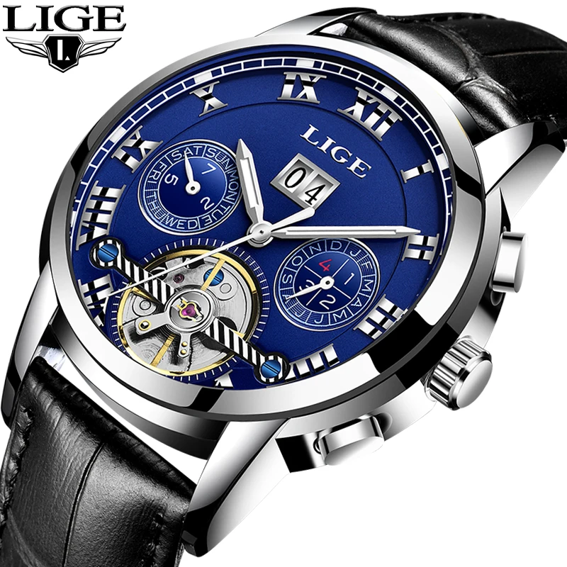LIGE Men Watch Top Brand Luxury Date Leather Automatic Watches Mens Business Waterproof Sports Wrist watch Relogio Masculino+box
LIGE Men Watch Top Brand Luxury Date Leather Automatic Watches Mens Business Waterproof Sports Wrist watch Relogio Masculino+box