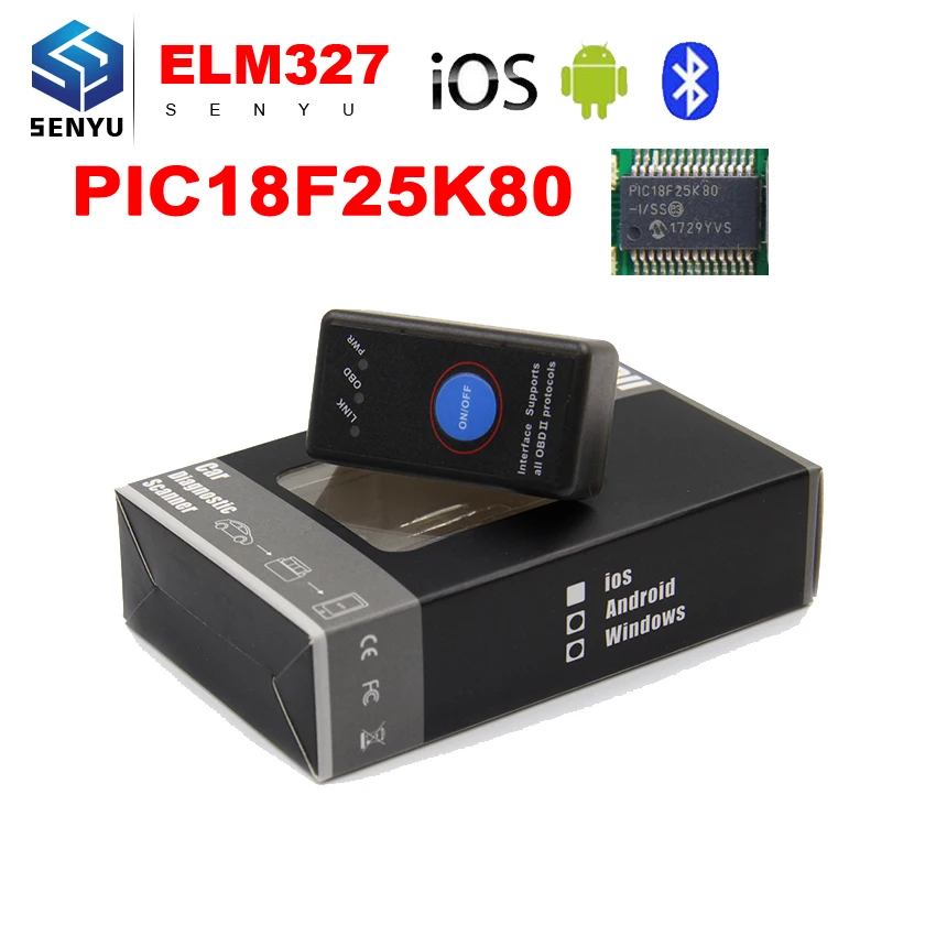 OBD2 Bluetooth 4.0 ELM327 v1.5 PIC18F25K80 OBD2 Scanner elm 327 v1.5 Diagnostic Code Reader for Android Torque/IOS
OBD2 Bluetooth 4.0 ELM327 v1.5 PIC18F25K80 OBD2 Scanner elm 327 v1.5 Diagnostic Code Reader for Android Torque/IOS