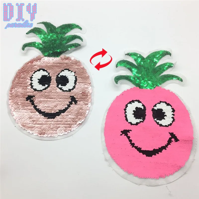 Smiley pineapple Reverse Sequins Sew On Patches for Summer T Shirt clothes Clothing Reversible Change Color Patch Applique
Smiley pineapple Reverse Sequins Sew On Patches for Summer T Shirt clothes Clothing Reversible Change Color Patch Applique