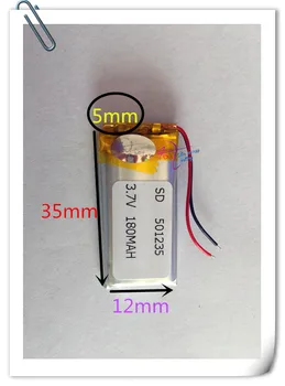 Wholesale 10 pcs 3.7V 180mah 501235 Lithium Polymer LiPo Rechargeable Battery For Mp3 Mp4 PAD DVD DIY E-book bluetooth
Wholesale 10 pcs 3.7V 180mah 501235 Lithium Polymer LiPo Rechargeable Battery For Mp3 Mp4 PAD DVD DIY E-book bluetooth