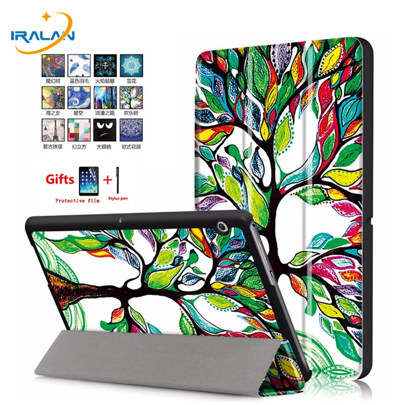 Slim PU Leather Case For Huawei MediaPad T3 10 AGS-L09 AGS-W09 9.6" Tablet PC Stand Cover Honor Play Pad 2 9.6 inch+Film+Pen |