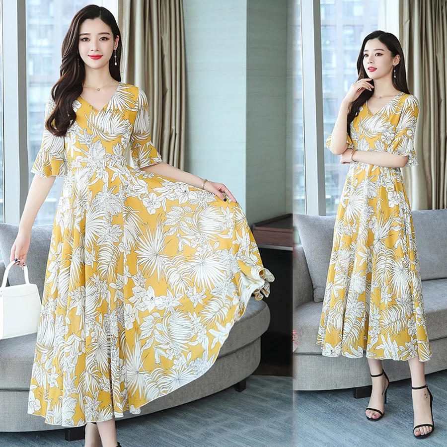 Summer Vintage Maxi Beach Vacation Sundress 2019 Plus Size Elegant Floral Chiffon Midi Dresses Women Bodycon Boho Party Vestidos
Summer Vintage Maxi Beach Vacation Sundress 2019 Plus Size Elegant Floral Chiffon Midi Dresses Women Bodycon Boho Party Vestidos