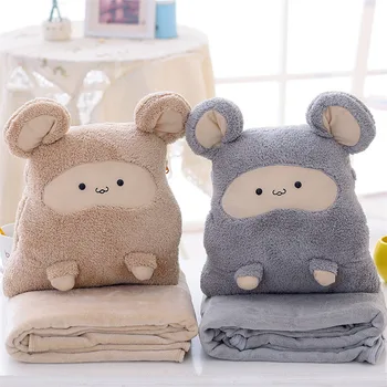 1Pcs Cartoon Bear Plush Throw Air conditioning Blanket Hand-warmer Lovely Rat Throw pillows within a 170x100cm Blanket 3 in 1 
1Pcs Cartoon Bear Plush Throw Air conditioning Blanket Hand-warmer Lovely Rat Throw pillows within a 170x100cm Blanket 3 in 1