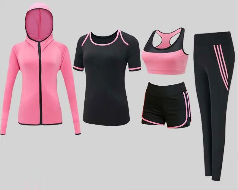 Women's Tracksuits Sporty Yoga Set Sport Wear Workout Clothes Gym Clothing Fitness Suit Jacket+Bra+T Shirt+Shorts+Legging XXL
Women's Tracksuits Sporty Yoga Set Sport Wear Workout Clothes Gym Clothing Fitness Suit Jacket+Bra+T Shirt+Shorts+Legging XXL