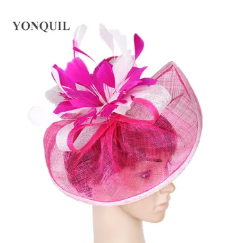 Sinamay Fascinator Feather Flower Hair with Bow Ladies red Hair Accessories Wedding Party hairclip 2019 Women hot pink and white
Sinamay Fascinator Feather Flower Hair with Bow Ladies red Hair Accessories Wedding Party hairclip 2019 Women hot pink and white