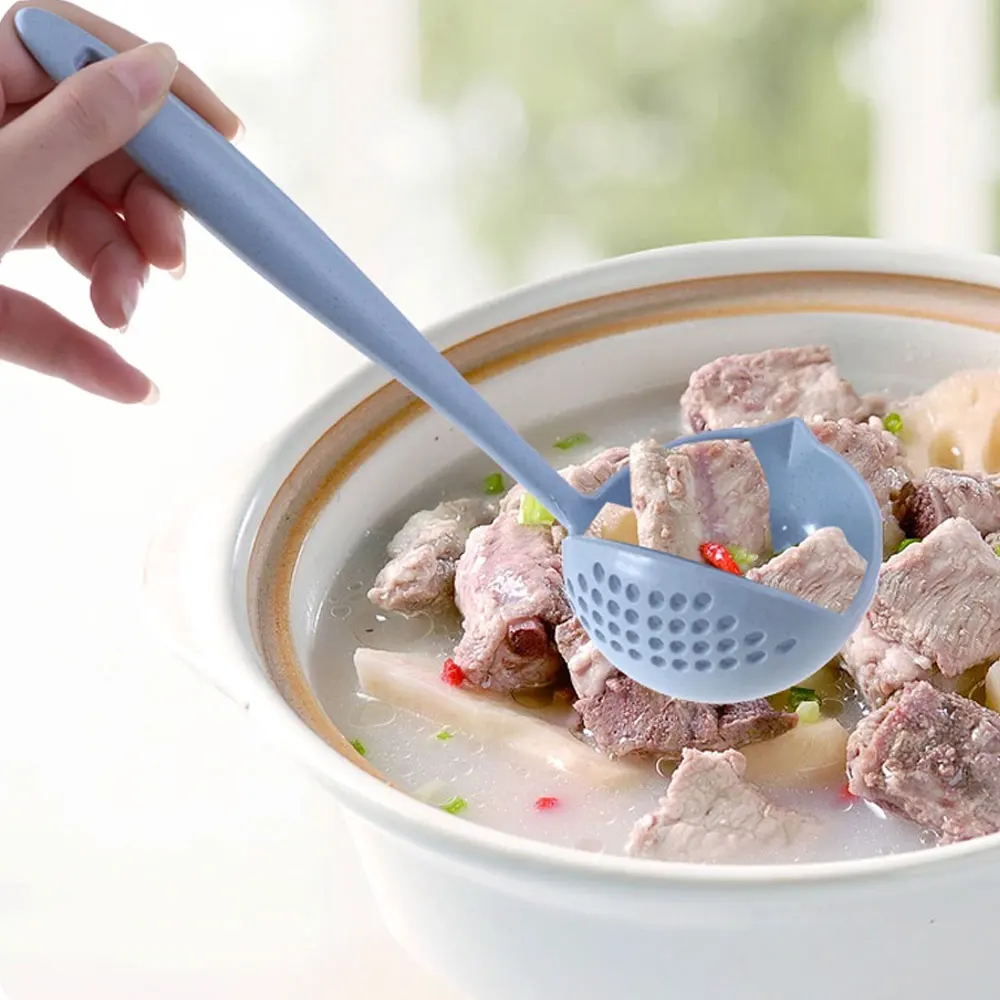1PC Long Handle Lovely 2 in 1 Soup Spoons With Colander Wheat Straw Kitchen Environmental Tableware Multi-functional Spoons
1PC Long Handle Lovely 2 in 1 Soup Spoons With Colander Wheat Straw Kitchen Environmental Tableware Multi-functional Spoons