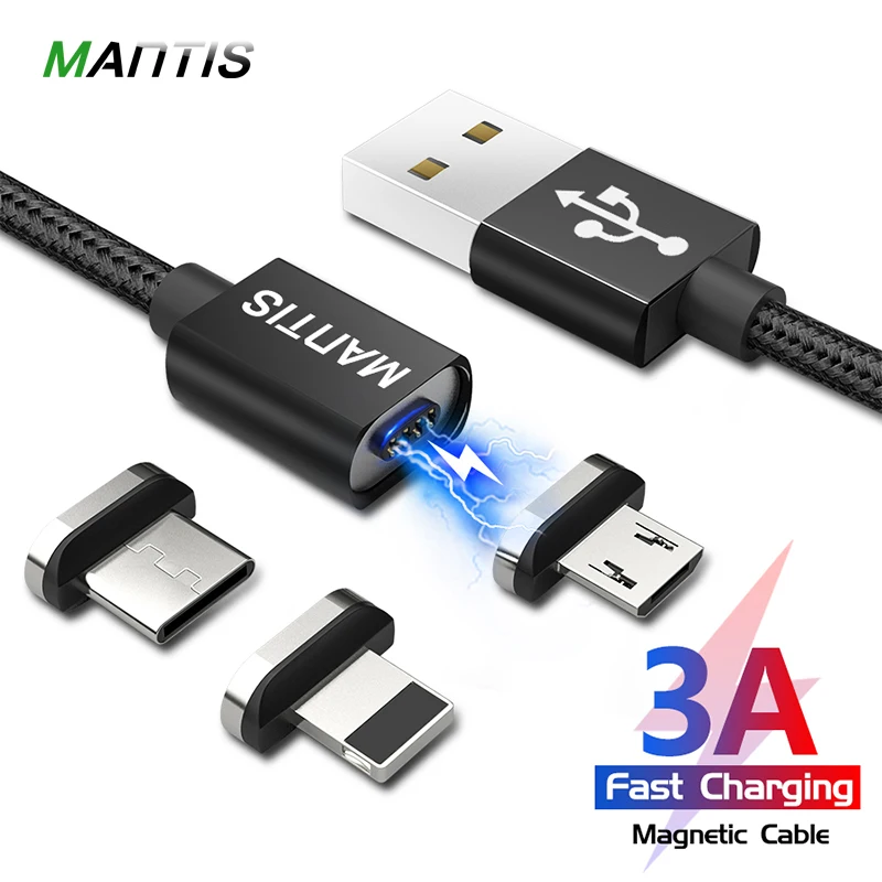 MANTIS Magnetic USB Cable For iPhone X XR Type C Micro USB Fast Charging USB C Type-C Magnet Adapter 3A 1M for Redmi Note 7 Cord
MANTIS Magnetic USB Cable For iPhone X XR Type C Micro USB Fast Charging USB C Type-C Magnet Adapter 3A 1M for Redmi Note 7 Cord