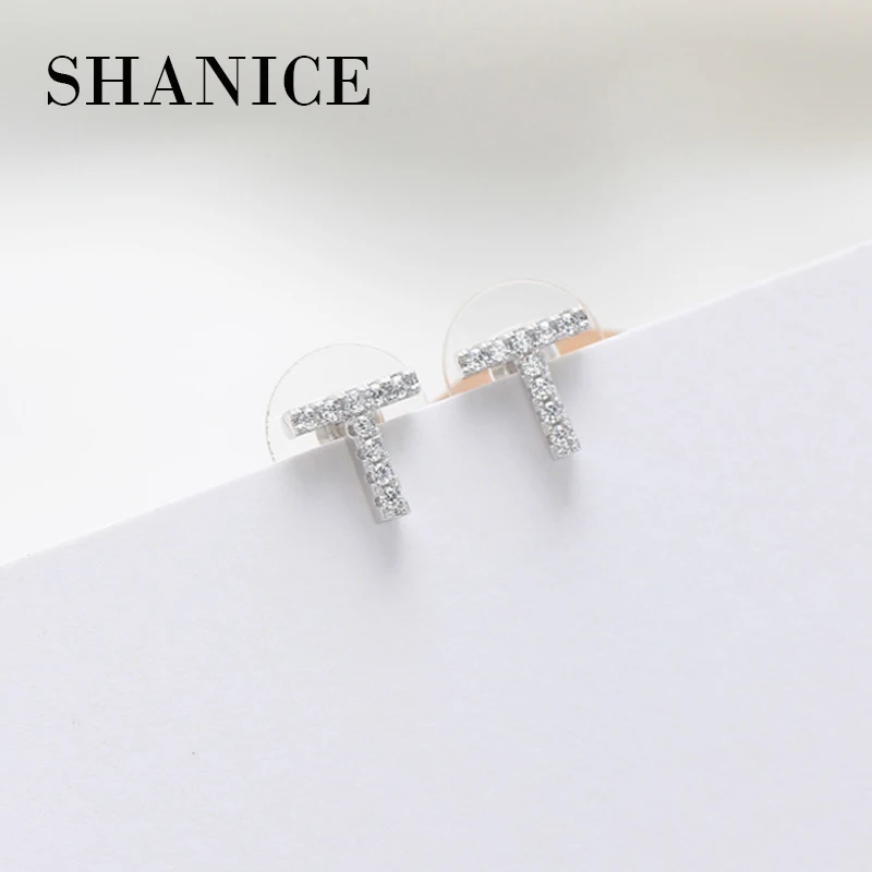 SHANICE Mini English Letter T Shape Stud Earrings Real 925 Sterling Silver Zircon Earring Fashion Jewelry for Women
SHANICE Mini English Letter T Shape Stud Earrings Real 925 Sterling Silver Zircon Earring Fashion Jewelry for Women