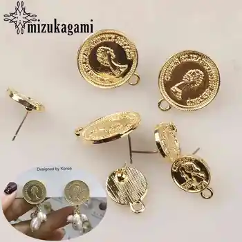 Zinc Alloy Stud Earrings Gold Metal Queen Coin Earrings Connector 12MM 19MM 6pcs/lot For DIY Earrings Jewelry Making Accessories
Zinc Alloy Stud Earrings Gold Metal Queen Coin Earrings Connector 12MM 19MM 6pcs/lot For DIY Earrings Jewelry Making Accessories