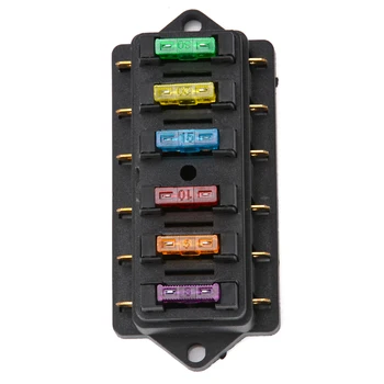 1pc 6.3mm 6 Way Circuit Standard Blade Fuse Holder DC12V/24V with 6 Fuses For Auto Car Accessories
1pc 6.3mm 6 Way Circuit Standard Blade Fuse Holder DC12V/24V with 6 Fuses For Auto Car Accessories