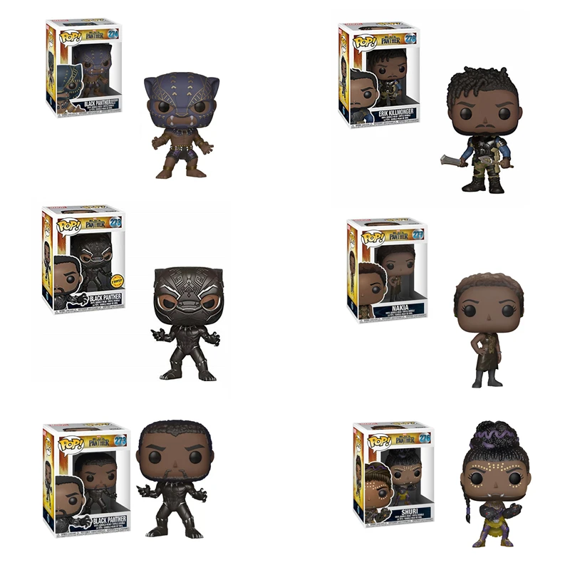 Funko POP New Arrival The Avengers Black Panther Nakia Erik Killmonger Action Figure Movie Model Collection Toys For Kids Gifts
Funko POP New Arrival The Avengers Black Panther Nakia Erik Killmonger Action Figure Movie Model Collection Toys For Kids Gifts
