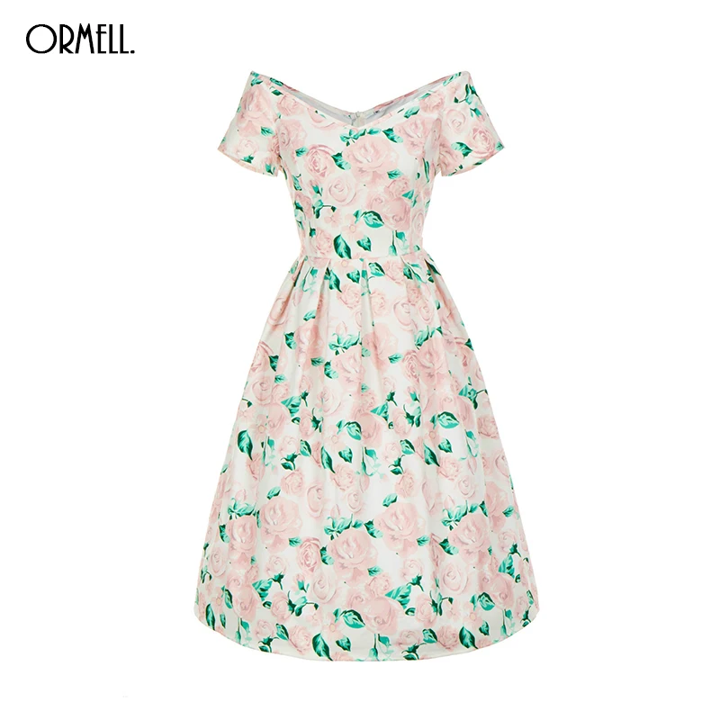 ORMELL Elegant Lady Print Evening Party Dresses Sexy Vintage A-Line Flower Vestidos Summer Off Shoulder Women Dress Plus Size
ORMELL Elegant Lady Print Evening Party Dresses Sexy Vintage A-Line Flower Vestidos Summer Off Shoulder Women Dress Plus Size