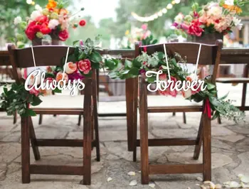 Custom Always Forever Wood Chair Sign Wedding Decoration Reception Chair Signs Set Wooden Garden Wedding Chair Signs
Custom Always Forever Wood Chair Sign Wedding Decoration Reception Chair Signs Set Wooden Garden Wedding Chair Signs