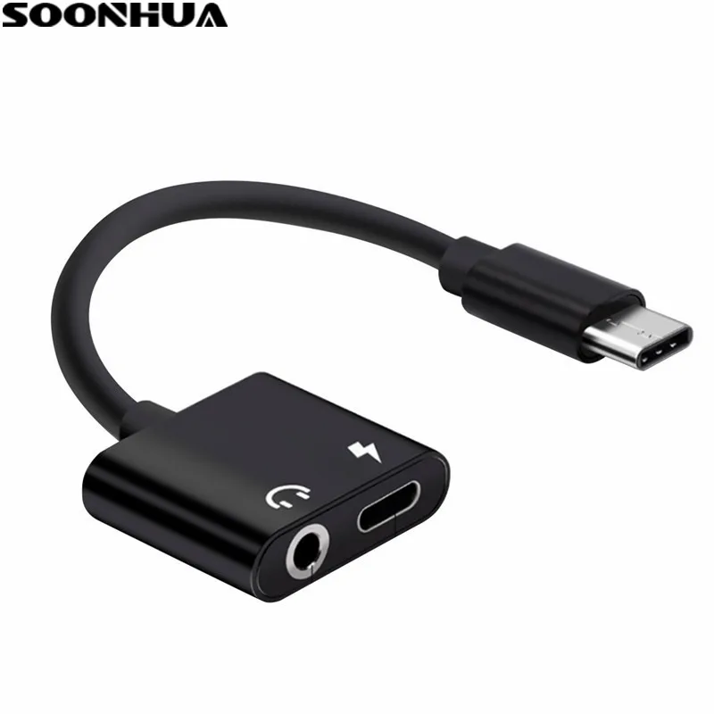 SOONHUA USB C to 3.5mm Jack Audio Adapter 2-IN-1 Type C Charger Converter For Huawei P20 Pro Xiaomi 8 Type C to AUX Converter
SOONHUA USB C to 3.5mm Jack Audio Adapter 2-IN-1 Type C Charger Converter For Huawei P20 Pro Xiaomi 8 Type C to AUX Converter