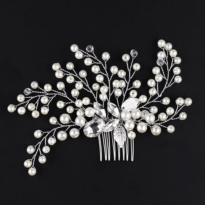 New Silver Pearl Hair Accessories For Women Wedding Bridal Tiara Hair Combs Clips Crystal Leaves Hairbands Wedding Hair Jewelry
New Silver Pearl Hair Accessories For Women Wedding Bridal Tiara Hair Combs Clips Crystal Leaves Hairbands Wedding Hair Jewelry