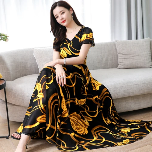 2019 New Summer Women Fashion Printed Chiffon Dress Short Sleeve Office Lady Plus Size Seaside Holiday Bohemian Female Dresses
2019 New Summer Women Fashion Printed Chiffon Dress Short Sleeve Office Lady Plus Size Seaside Holiday Bohemian Female Dresses