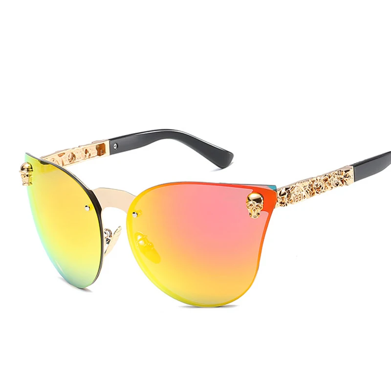 Vintage Oversized Skull Cat Eye Sunglasses Women Rimless Metal Frame Coating Mirror Sun Glasses Men Steampunk Sunglasses UV400
Vintage Oversized Skull Cat Eye Sunglasses Women Rimless Metal Frame Coating Mirror Sun Glasses Men Steampunk Sunglasses UV400