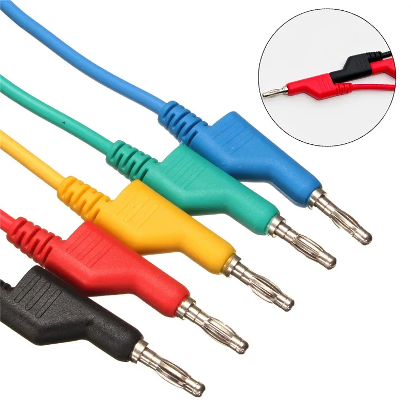 4mm Banana Plug to Crocodile Alligator Clip Probe Measurement Cable laboratory CABLE test cable 1m 4mm Banana Plug to Crocodile Alligator Clip Probe Measurement Cable laboratory CABLE test cable 1m