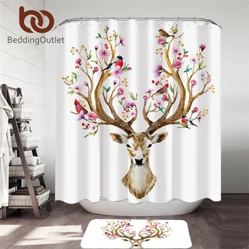 BeddingOutlet Elk Shower Curtain Set 180x180cm Floral Moose Bathroom Curtain Fabric Animal Reindeer Mat Set cortina de ba o 2pcs
BeddingOutlet Elk Shower Curtain Set 180x180cm Floral Moose Bathroom Curtain Fabric Animal Reindeer Mat Set cortina de ba o 2pcs