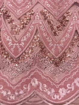 2019 African high quality velvet sequence French Nigerian sequins net tulle mesh Swiss lace fabric for dress 5yards/lot Pink
2019 African high quality velvet sequence French Nigerian sequins net tulle mesh Swiss lace fabric for dress 5yards/lot Pink