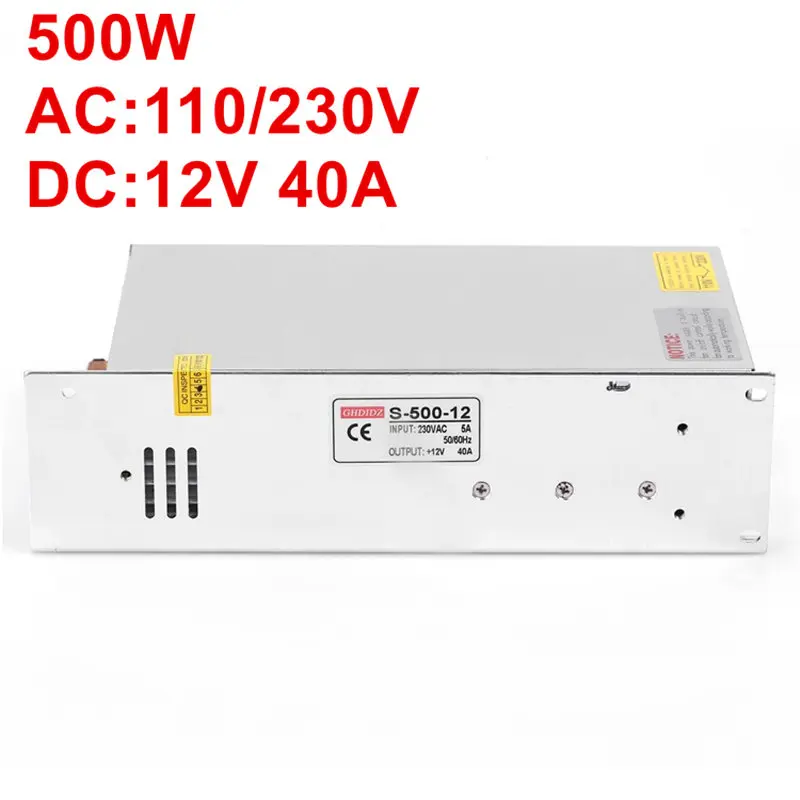 8PCS Industrial Grade 500W 12V40A power supply 12V 40A High Power Supply 100-240VAC Industrial grade DC12V
8PCS Industrial Grade 500W 12V40A power supply 12V 40A High Power Supply 100-240VAC Industrial grade DC12V