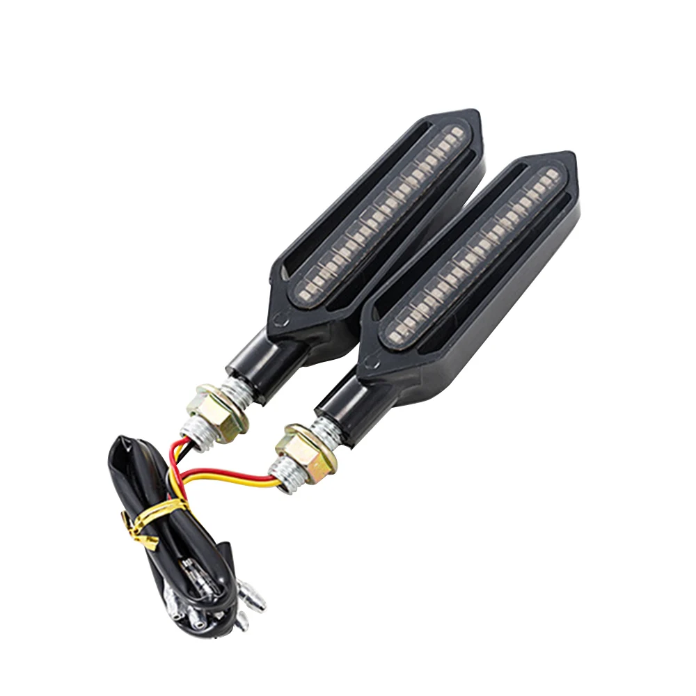 4Pcs LED Motorcycle Turn Signals Running Water Taillight Motorcycles Flashing Turn Signal Indicator