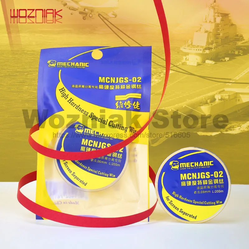 MECHANIC High Hardness Carbon Steel Diamond Wire Mobile LCD screen Separating Gold Steel Wire Open screen line
MECHANIC High Hardness Carbon Steel Diamond Wire Mobile LCD screen Separating Gold Steel Wire Open screen line