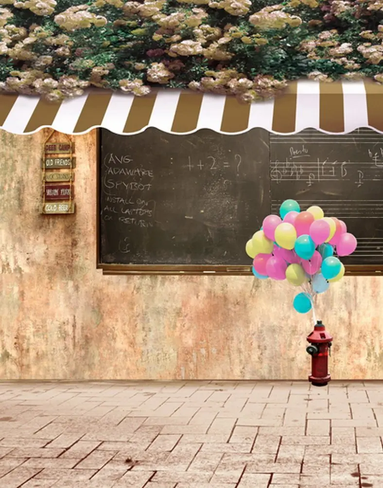 5x7ft Brick Floor Balloon Blackboard Photography Backdrops Photo Props Studio Background
5x7ft Brick Floor Balloon Blackboard Photography Backdrops Photo Props Studio Background