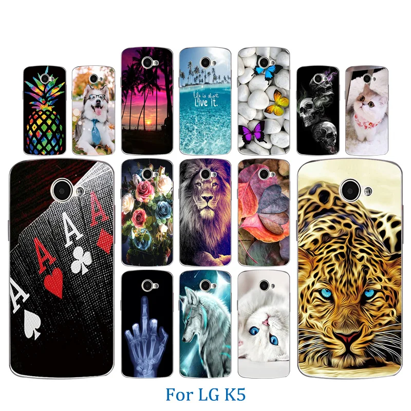 Милые модные окрашенные Чехлы для LG K5/K5 LTE X220 X220DS чехол телефона 5 0 дюйма с узором