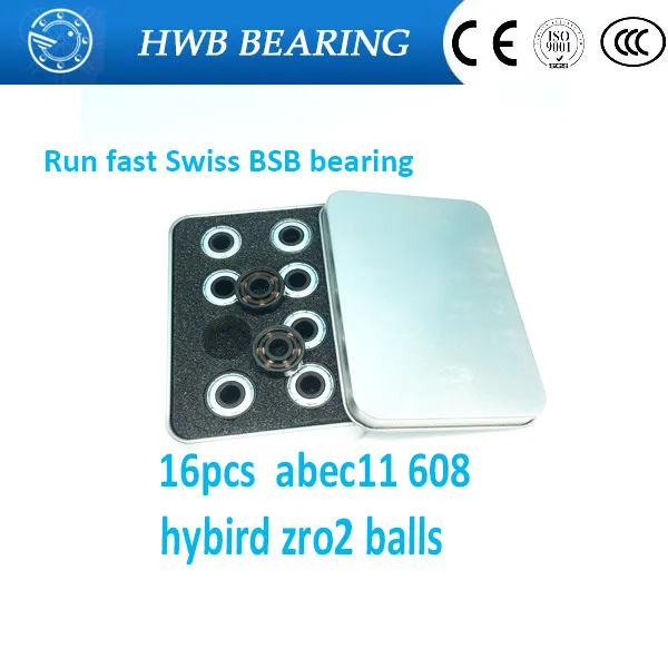 2017 New 16pcs/lot Swiss BSB 608 8X22X7mm ABEC11 hybird zro2 6 Balls Skateboard well Bearing Skating hand Spinner
2017 New 16pcs/lot Swiss BSB 608 8X22X7mm ABEC11 hybird zro2 6 Balls Skateboard well Bearing Skating hand Spinner
