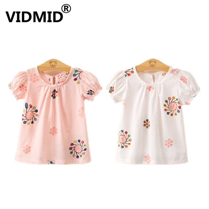 VIDMID girls Summer T-Shirt Girls Tops Embroidery flower Print Casual T-shirts clothing Kids cotton short sleeve Tops 7071 21
VIDMID girls Summer T-Shirt Girls Tops Embroidery flower Print Casual T-shirts clothing Kids cotton short sleeve Tops 7071 21