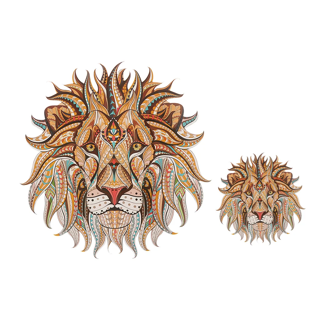 

Iron-on Transfer Clothes Patch Cool 3D Lion King Stickers for Tops T-shirt Household DIY Decoration Appliqued for Tote Curtain