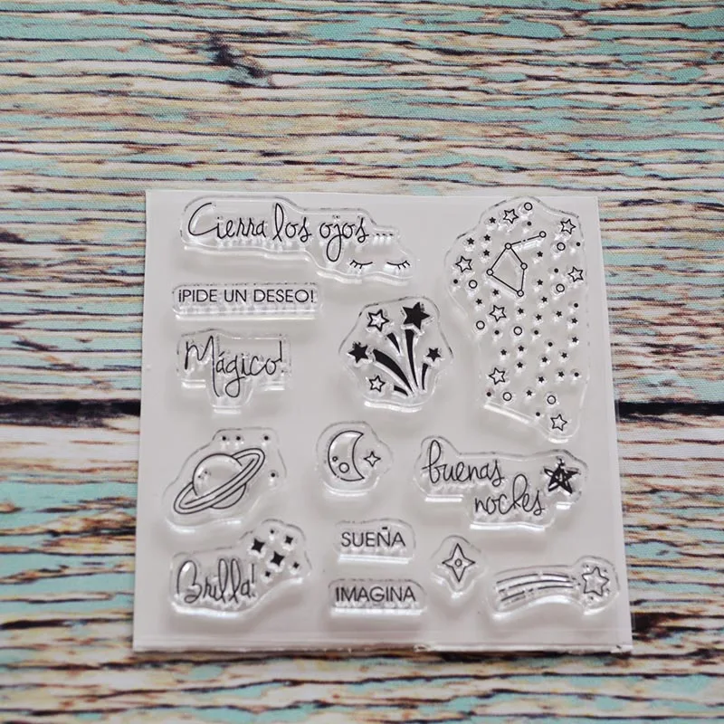 Spanish starry sky Transparent clear stamp for DIY Scrapbooking/Card Making/Kids Christmas Fun Decoration Supplies
Spanish starry sky Transparent clear stamp for DIY Scrapbooking/Card Making/Kids Christmas Fun Decoration Supplies