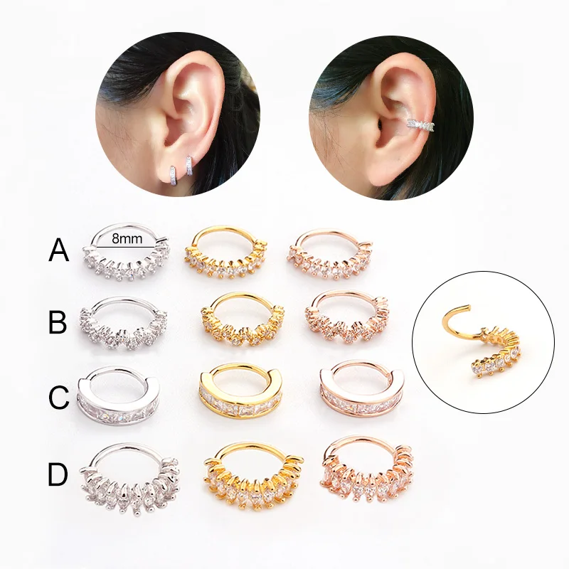 1PC Round Zircon Bendable Gem Ring Bendable Seamless Nose Ring Surgical Steel Crystal Ear Trague Cartilage Earring Piercing
1PC Round Zircon Bendable Gem Ring Bendable Seamless Nose Ring Surgical Steel Crystal Ear Trague Cartilage Earring Piercing