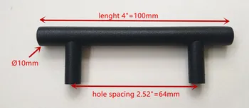 (Diameter 10mm,Length:100mm) 4" Matt Black Furniture Hardware Kitchen Cabinet Handle, Bar Pull Handle Stainless Steel T Handles
(Diameter 10mm,Length:100mm) 4" Matt Black Furniture Hardware Kitchen Cabinet Handle, Bar Pull Handle Stainless Steel T Handles