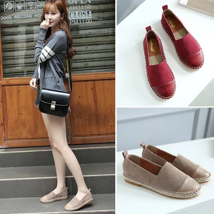 In 2017 The New Spring And Autumn Frosted Leather Shallow Mouth Fisherman Shoes Casual Stitching Flat Rope Shoes Woman In 2017 The New Spring And Autumn Frosted Leather Shallow Mouth Fisherman Shoes Casual Stitching Flat Rope Shoes Woman<br><br>Aliexpress
