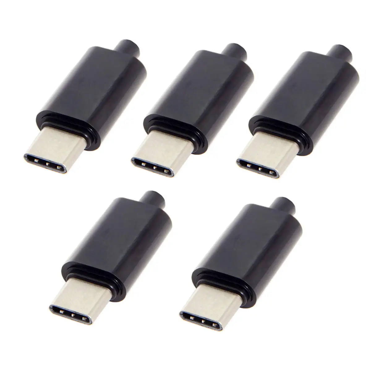 NGFF 5 шт./лот DIY 24pin USB Type C USB-C Мужской OTG Хост-резистор 1 k с черной крышкой корпуса |
