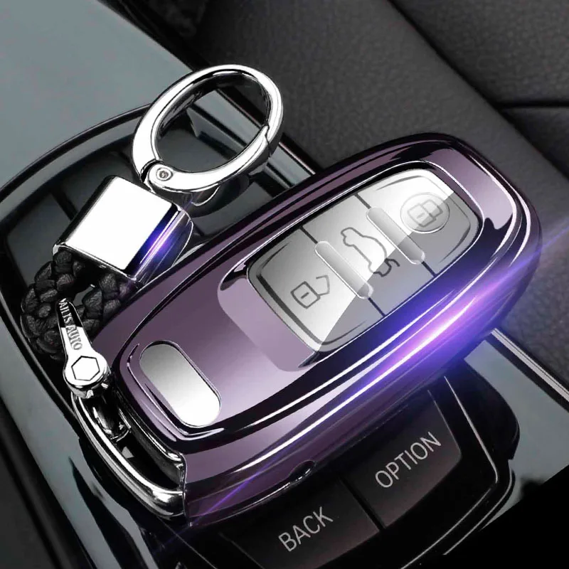 Car Key Cover for Audi A4 A4L A5 A6 A6L Q5 S5 S7 Protect Shell Car Styling tpu Electroplating remote smart key Case Covers
Car Key Cover for Audi A4 A4L A5 A6 A6L Q5 S5 S7 Protect Shell Car Styling tpu Electroplating remote smart key Case Covers