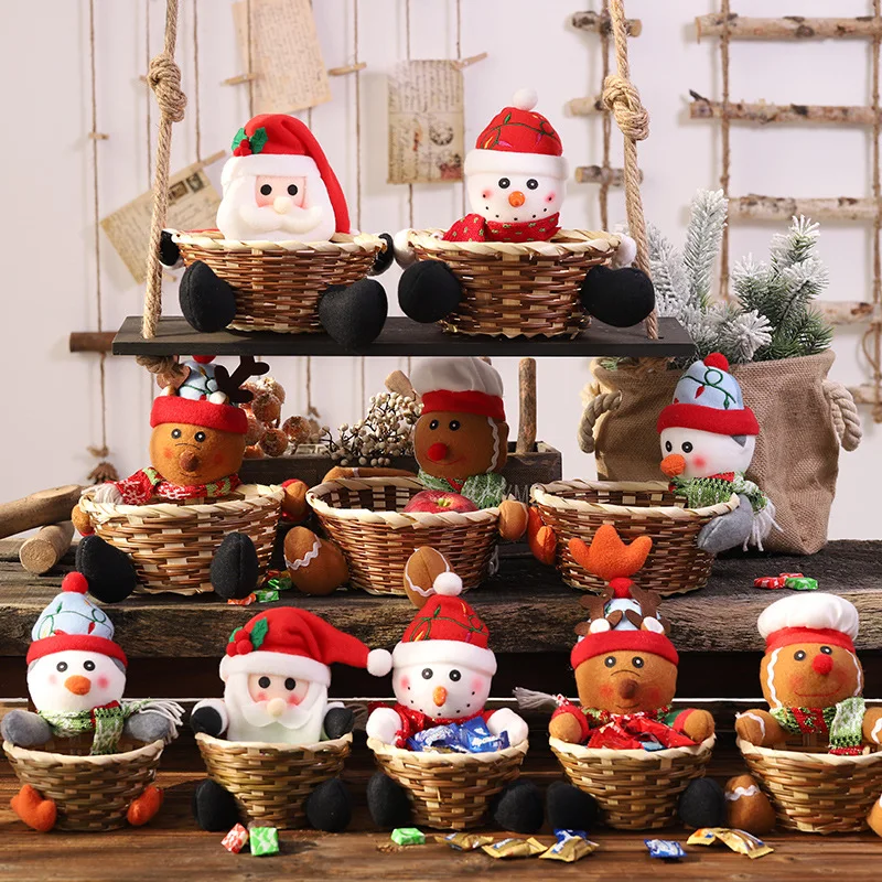 Christmas Decorations Santa Clause Doll Candy Basket Ornament Snowman Elk Gift Box Christmas Party Home Decor Gingerbread Man
Christmas Decorations Santa Clause Doll Candy Basket Ornament Snowman Elk Gift Box Christmas Party Home Decor Gingerbread Man