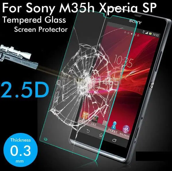 2.5D Закаленное стекло для Sony M35h Xperia SP Высококачественная защитная пленка