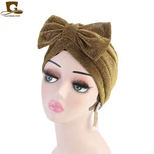 New fashion Luxury Women metallic Bow Turban Hat Muslim India Bonnet Chemo Hijab Beanie Cap Ladies Turbante hair accessories
New fashion Luxury Women metallic Bow Turban Hat Muslim India Bonnet Chemo Hijab Beanie Cap Ladies Turbante hair accessories