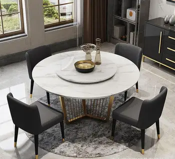 stainless steel dinette combination simple designer creative light luxury stainless steel rectangular marble dining table
stainless steel dinette combination simple designer creative light luxury stainless steel rectangular marble dining table