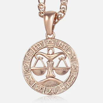 Libra Zodiac Sign Necklace For Women Men 585 Rose Gold Pendant Necklace Fashion Personal Birthday Gifts GP279
Libra Zodiac Sign Necklace For Women Men 585 Rose Gold Pendant Necklace Fashion Personal Birthday Gifts GP279