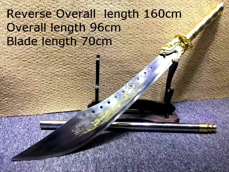 heavy Golden Dragon broadsword WUSHU DA DAO Sword Saber Manganese steel Blade Leather Sheath
heavy Golden Dragon broadsword WUSHU DA DAO Sword Saber Manganese steel Blade Leather Sheath