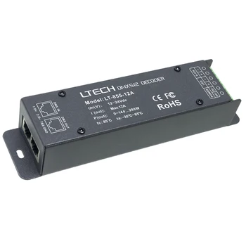 New Led DMX Decoder DC12-24V input;12A*1CH and 0-10V output 0-100% brightness RJ45 Green terminal connector LT-855-12A
New Led DMX Decoder DC12-24V input;12A*1CH and 0-10V output 0-100% brightness RJ45 Green terminal connector LT-855-12A
